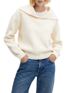 MANGO Oversize Collar Sweater