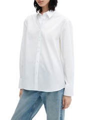 MANGO Oversize Cotton Button-Up Shirt
