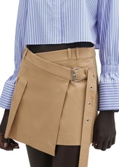MANGO Pleated Wrap Miniskirt