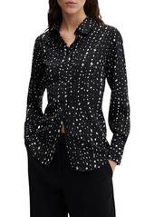 MANGO Print Woven Button-Up Shirt