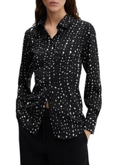 MANGO Print Woven Button-Up Shirt