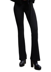 MANGO Pull-On Slim Flare Knit Pants