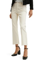 MANGO Raw Hem Bootcut Jeans in Off White at Nordstrom