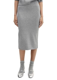 MANGO Rib Midi Sweater Skirt