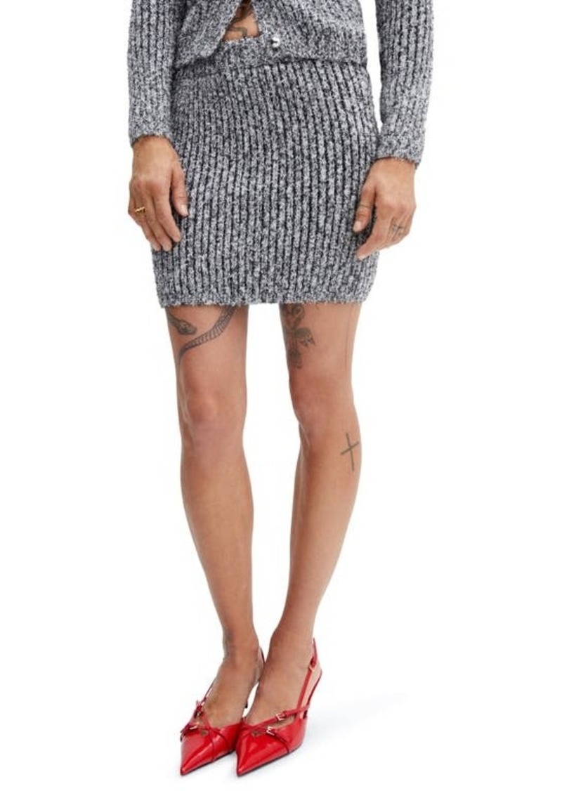 MANGO Rib Sweater Miniskirt