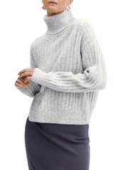 MANGO Rib Turtleneck Sweater