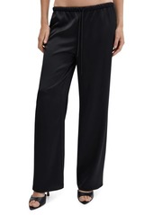 MANGO Satin Drawstring Pants