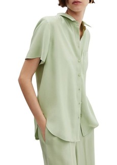 MANGO Short Sleeve Button-Up Shirt