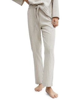 MANGO Stripe Cotton Pajama Pants
