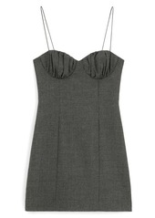 MANGO Sweetheart Neck Minidress