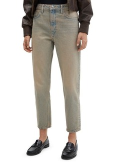 MANGO Tinted High Waist Ankle Tapered Mom Jeans