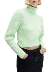 MANGO Turtleneck Crop Sweater