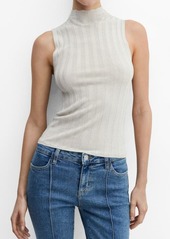 MANGO Uranio Mock Neck Sleeveless Knit Top