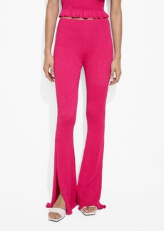 Mango Women's Braided Knitted Pants - Fuchsia