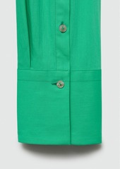 Mango Women's Buttoned Cotton Shirt - Green