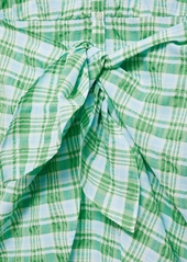 Mango Women's Check Bow Dress - Green