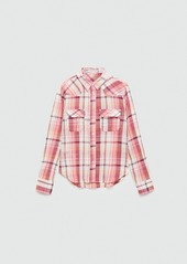 Mango Women's Check Cotton Shirt - Pink