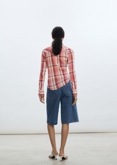 Mango Women's Check Cotton Shirt - Pink