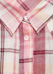 Mango Women's Check Cotton Shirt - Pink