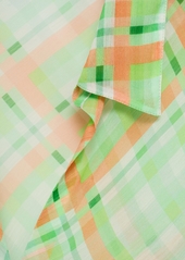 Mango Women's Check-Print Shirt - Green