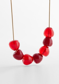 Mango Women's Cherry Pendant Necklace - Red