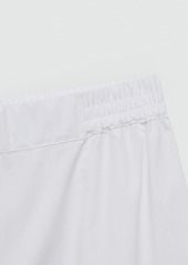 Mango Women's Cotton Wide Leg Trousers - White