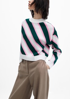 Mango Women's Diagonal Striped Sweater