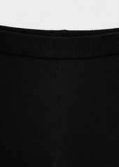 Mango Women's Fine-Knit Wideleg Pants - Black