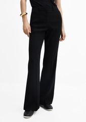 Mango Women's Flared Suit Pants - Black