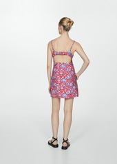 Mango Women's Floral Print Dress - Red