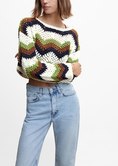 Mango Women's Handmade Crochet Sweater