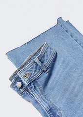 Mango Women's High Waist Culotte Jeans - Medium Blue