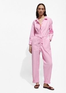 Mango Women's Long Drawstring Jumpsuit - Pink