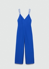 Mango Women's Long Strap Jumpsuit - Blue