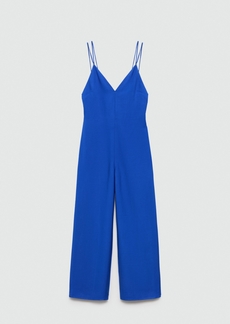 Mango Women's Long Strap Jumpsuit - Blue