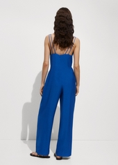 Mango Women's Long Strap Jumpsuit - Blue