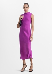 Mango Women's Lyocell Midi-Dress - Purple