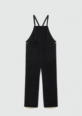 Mango Women's Maternity Denim Dungarees - Black denim