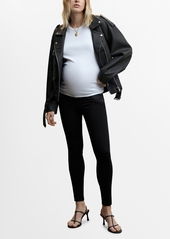 Mango Women's Maternity Skinny Jeans - Black Denim