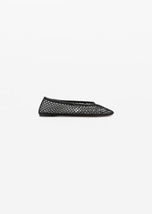 Mango Women's Mesh Ballerina Shoes - Black