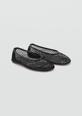 Mango Women's Mesh Ballerina Shoes - Black