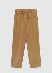 Mango Women's Modal Straight Pants - Medium Brown