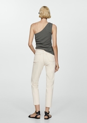 Mango Women's Mom Comfort High Rise Jeans - Off White