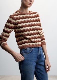 Mango Women's Openwork Lurex Sweater