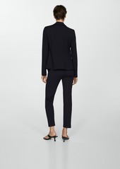 Mango Women's Pleated Suit Pants - Dark Navy