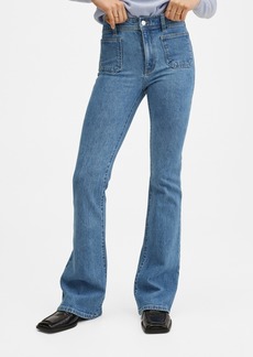 Mango Women's Pocket Flared Jeans