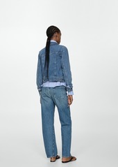 Mango Women's Pocketed Denim Jacket - Medium Blue