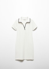 Mango Women's Polo Neck Dress - Off White