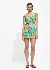 Mango Women's Printed Short Dress - Green