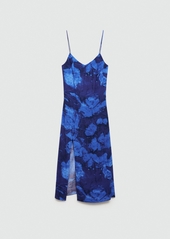 Mango Women's Printed Strap Dress - Blue